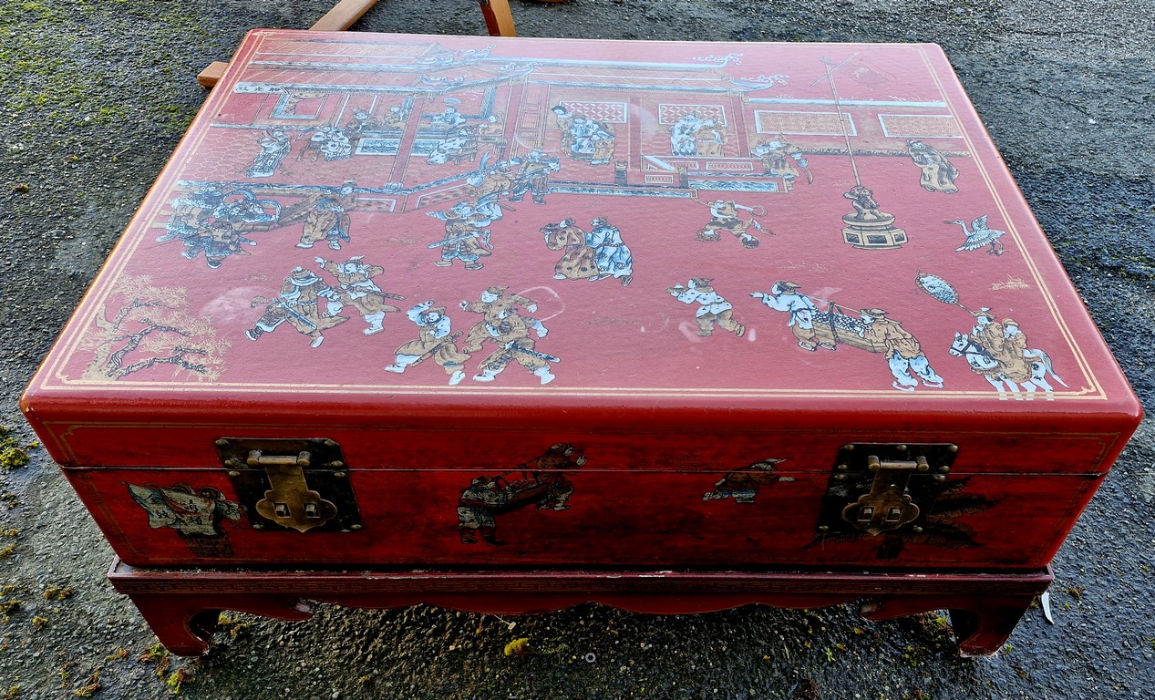Coffre table basse chinois