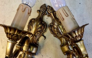 Paire d'appliques en bronze