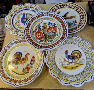 Assiette Henriot à motif de coq