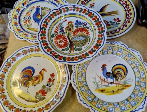 Assiette Henriot à motif de coq