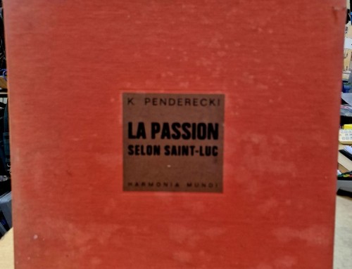 Coffret vinyls « La Passion selon Saint-Luc » par K. PENDERECKI chez Harmonia Mundi