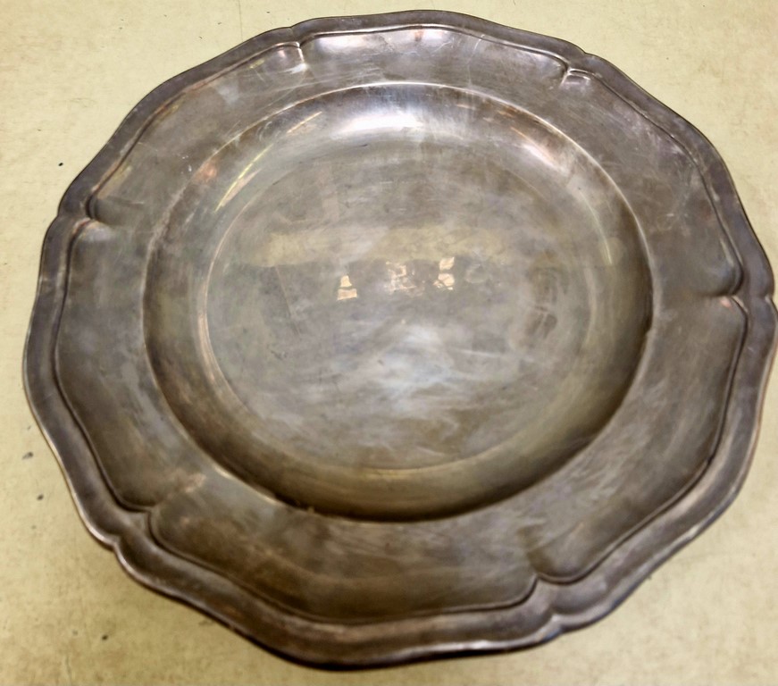 Plat de service "Christofle" en métal argenté