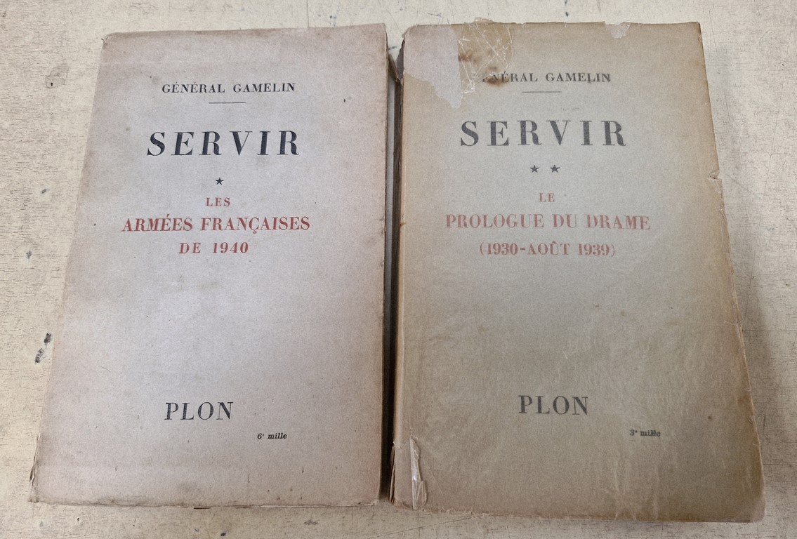 Livres "SERVIR" tomes 1 & 2 par le Géneral GAMELIN