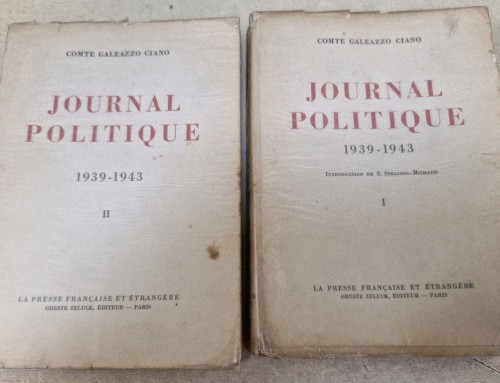 Livres Journal politique 1939-1943 Tomes 1 et 2