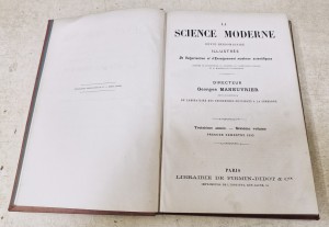 Livre "La Science Moderne" paru en 1893