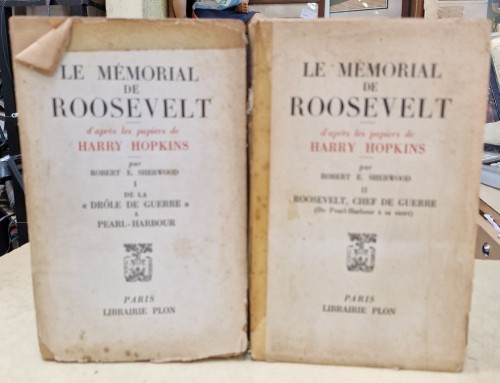 Livres « Le Mémorial de ROOSEVELT » de Harry Hopkins tomes 1 et 2