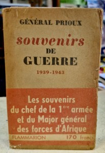 Livre Souvenirs de Guerre 1939-1943 par le Général Prioux