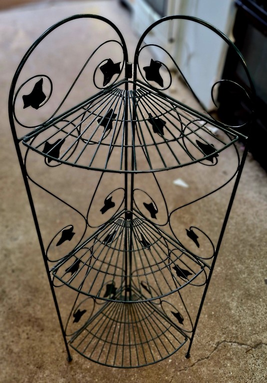 Étagère d'angle pliable en métal