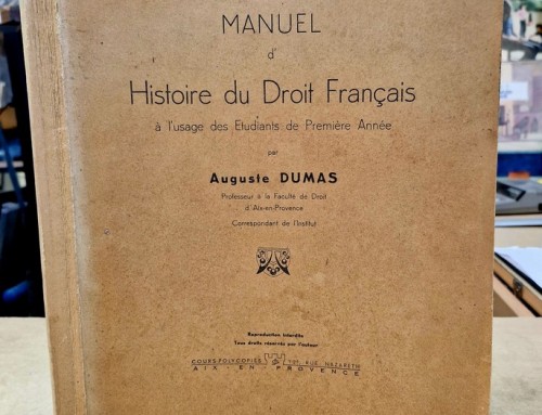 Manuel d&rsquo;Histoire du Droit par Auguste DUMAS