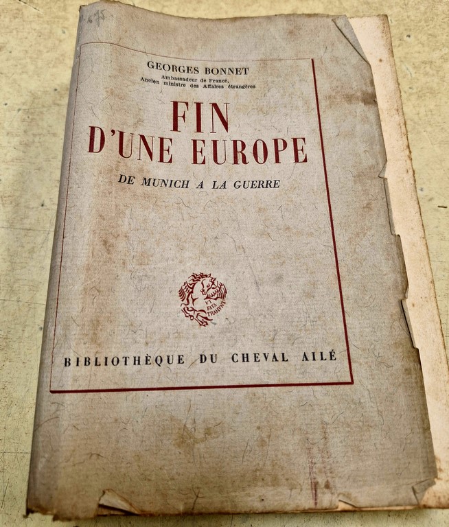 Livre "Fin d'une Europe" par Georges BONNET
