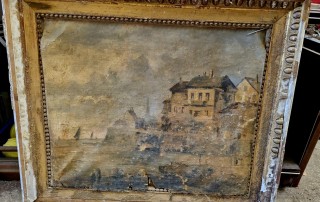 Huile sur toile "Bord de mer"