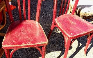 Chaise bistrot rouge