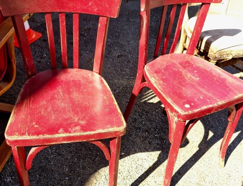 Chaise bistrot rouge