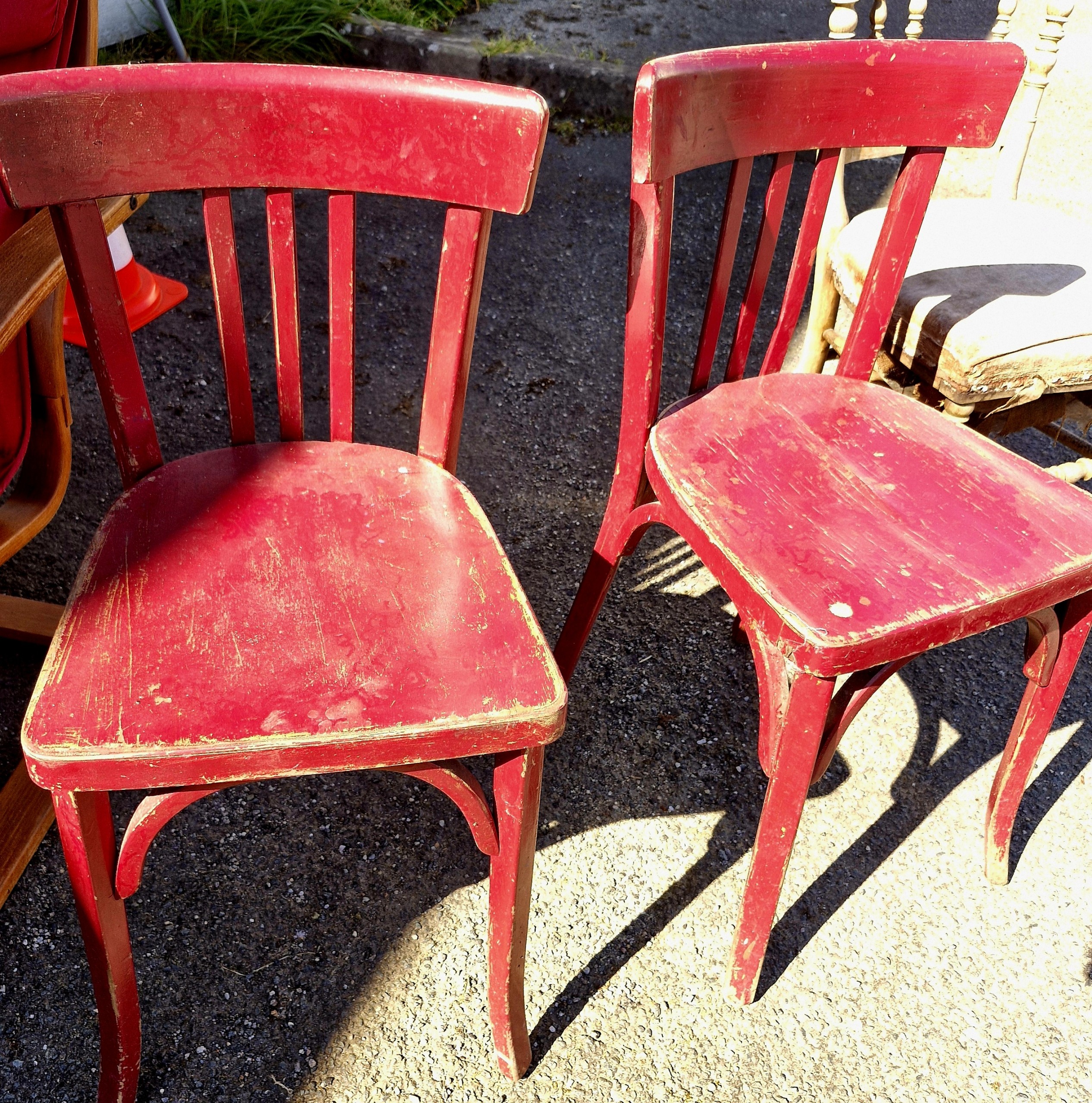 Chaise bistrot rouge