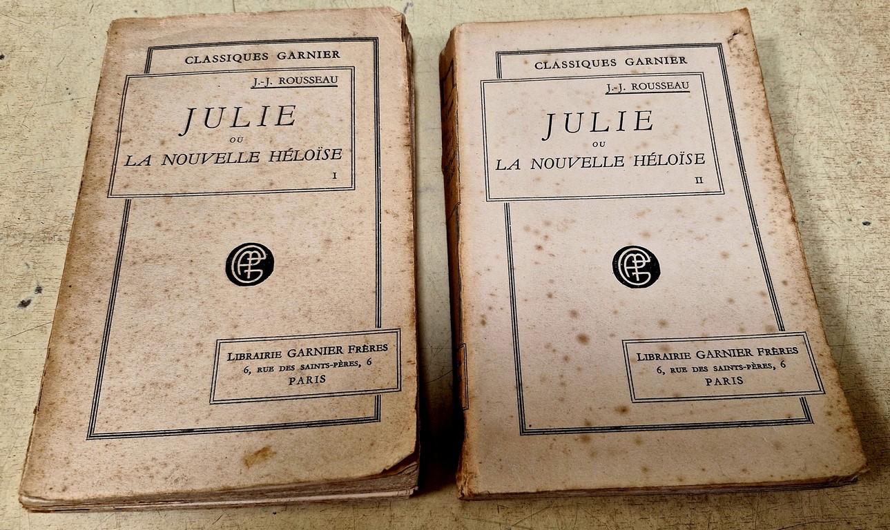 Livres "Julie ou la nouvelle Éloïse" de j.j. Rousseau chez Classiques Garnier tomes 1& 2