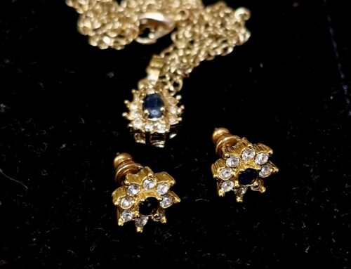 Parure de bijoux : collier avec pendentif+boucles d&rsquo;oreilles