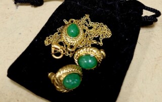 Parure collier avec pendentif+boucles