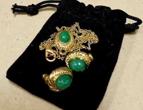 Parure collier avec pendentif+boucles