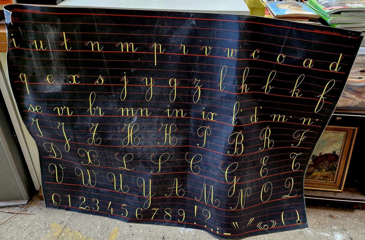 Affiche scolaire plastifiée d'initiation à l'écriture