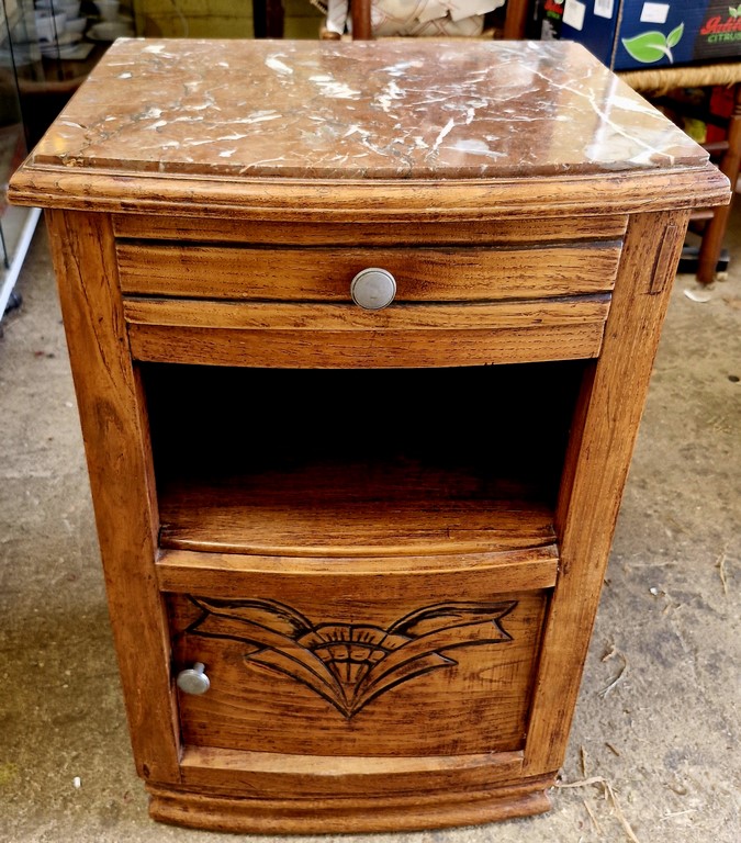Table de nuit avec marbre des 30's