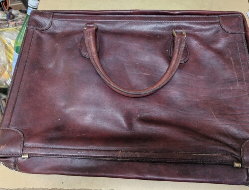 Valise en cuir vintage