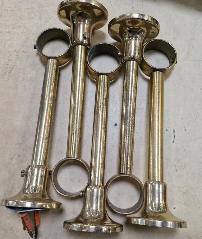 Fixations de barre à rideaux en laiton x 5