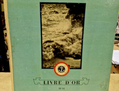 Rare livre d&rsquo;or de la Société Centrale de Sauvetage des Naufragés de 1949 édité pour le Syndicat des Mareyeurs