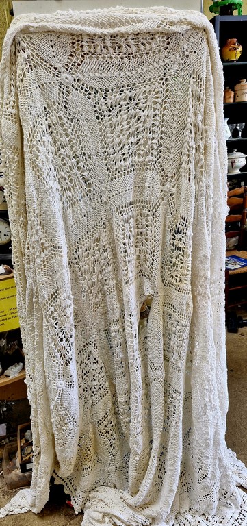 Grand couvre lit en crochet