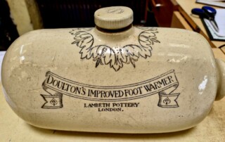 Bouillotte en grès anglaise de chez Doulton's Improved Foot Warmer Lambeth Pottery London