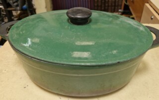 Cocotte verte en fonte