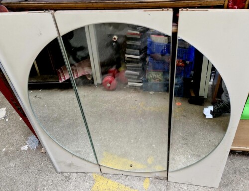 Miroir rond vintage en triptyque