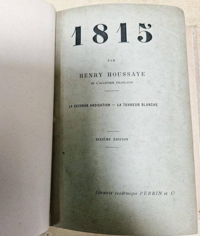 Livre 1815 "La seconde abdication"