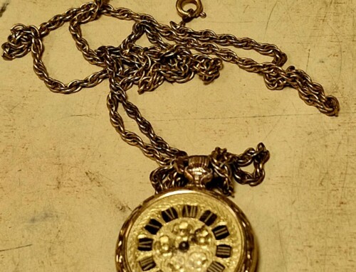 Montre mécanique en pendentif avec collier