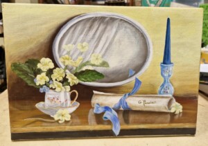 Peinture nature morte sur toile
