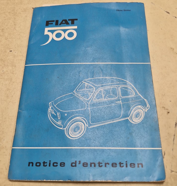 Notice d'entretien d'origine pour FIAT 500