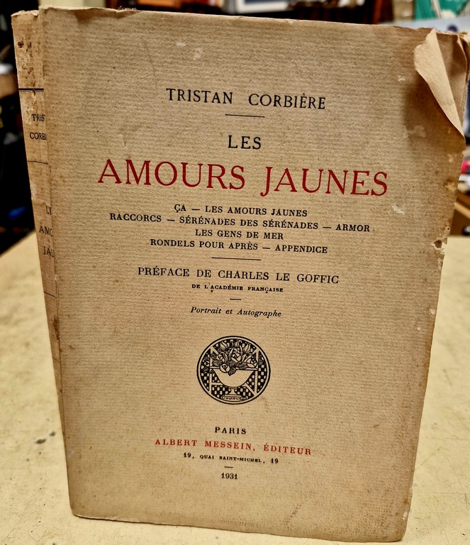 Livre "Les Amours Jaunes" par Tristan CORBIERE éditions Albert Messein
