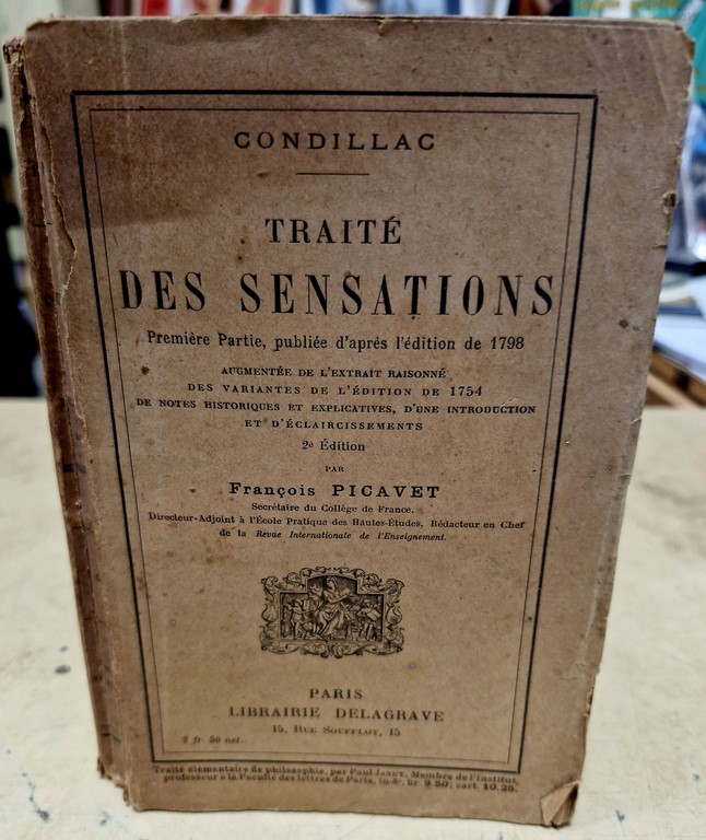 Livre "Traité des Sensations" par François Picavet