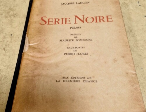 Livre Poèmes « Série Noire » de Jacques LANCIEN et Eaux fortes de Pedro FLORES
