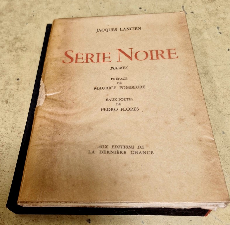 Livre Poèmes "Série Noire" de Jacques LANCIEN et Eaux fortes de Pedro FLORES
