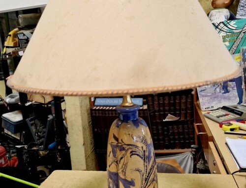 Lampe à motifs bleus
