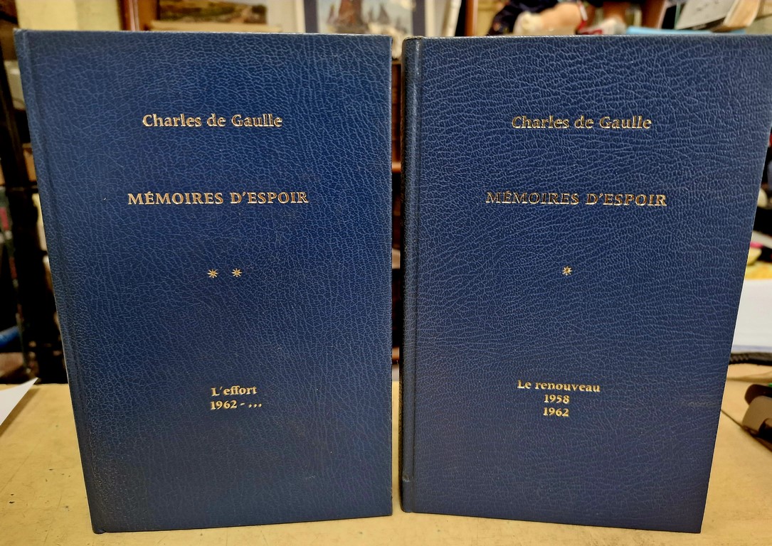 Tomes 1 & 2 de Mémoires d'Espoir de Charles De GAULLE