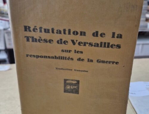 Livre « Réfutation de la thèse de Versailles sur les responsabilités de la guerre »