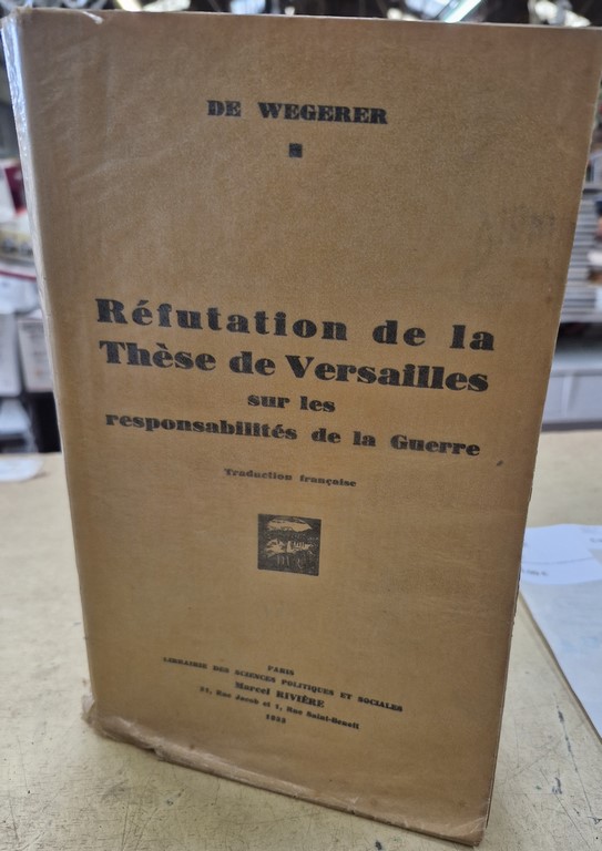Livre "Réfutation de la thèse de Versailles sur les responsabilités de la guerre"