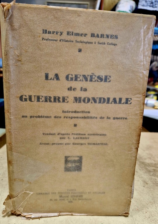 Livre la Genèse de la Guerre Mondiale