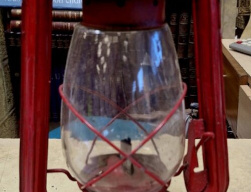 Lampe tempête rouge