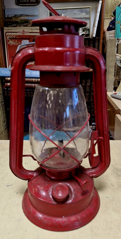 Lampe tempête rouge
