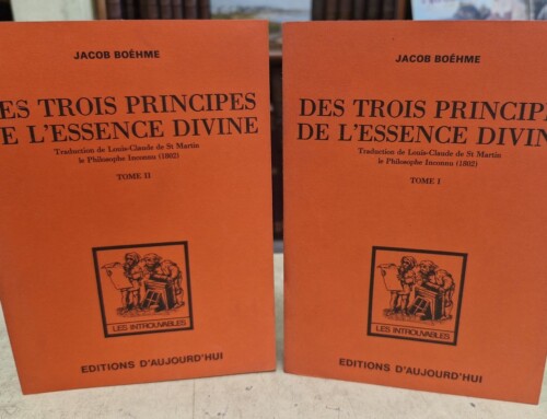 Livres « Des Trois Principes de l&rsquo;Essence Divine » en 2 tomes