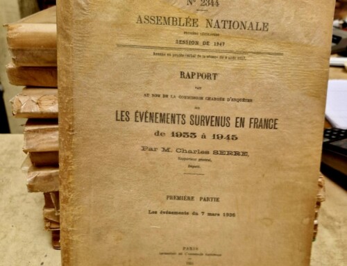 Rapport de l&rsquo;Assemblée Nationale sur les évènements survenus entre 1933 et 1945 paru en 1947