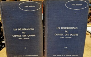 Livres "Les Délibérations du Conseil des Quatre" en 2 volumes