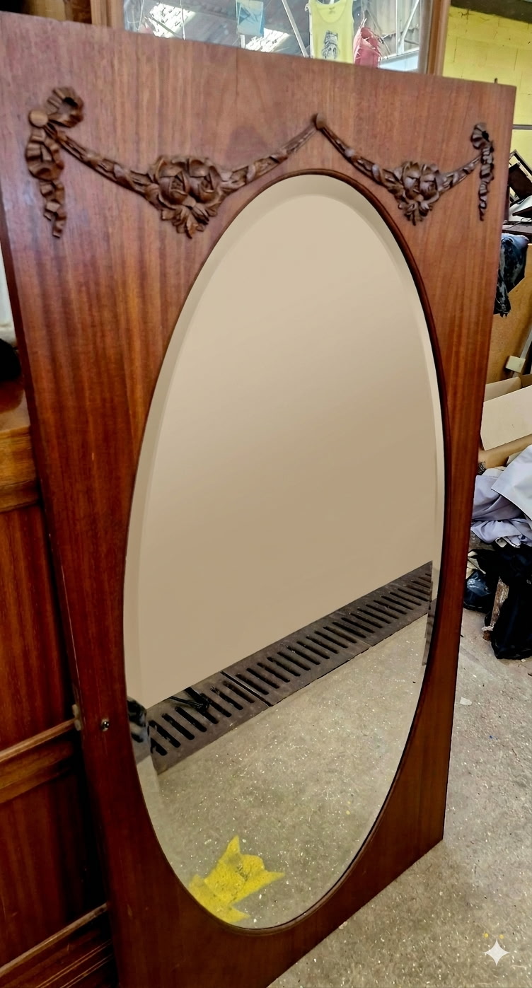 Miroir ovale de porte d'Armoire